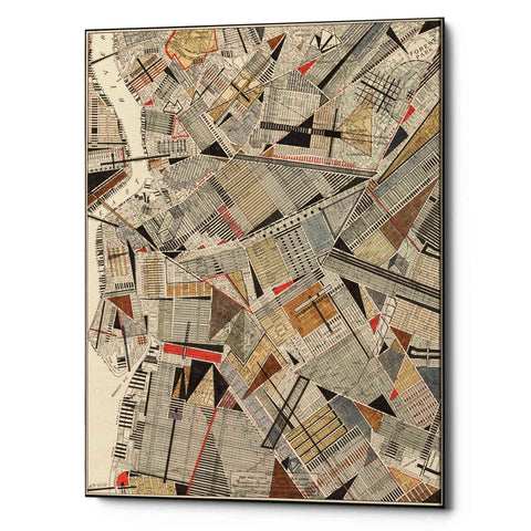 Image of 'Modern Map of Brooklyn' by Nikki Galapon Giclee Canvas Wall Art