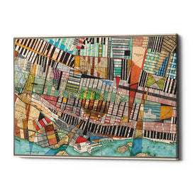 'Modern Map of Montreal' by Nikki Galapon Giclee Canvas Wall Art