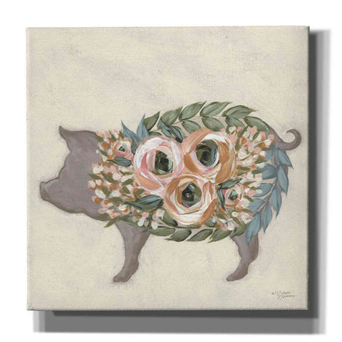 Image of 'Alice the Pig' by Michele Norman, Canvas Wall Art,Size 1 Sqaure