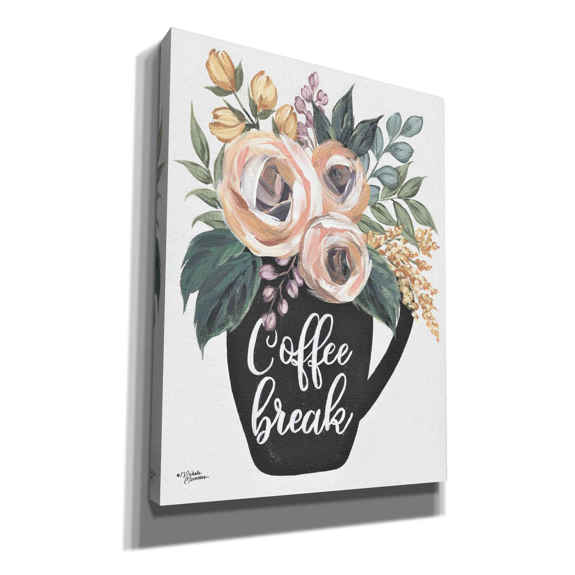 'Coffee Break' by Michele Norman, Canvas Wall Art,Size C Portrait