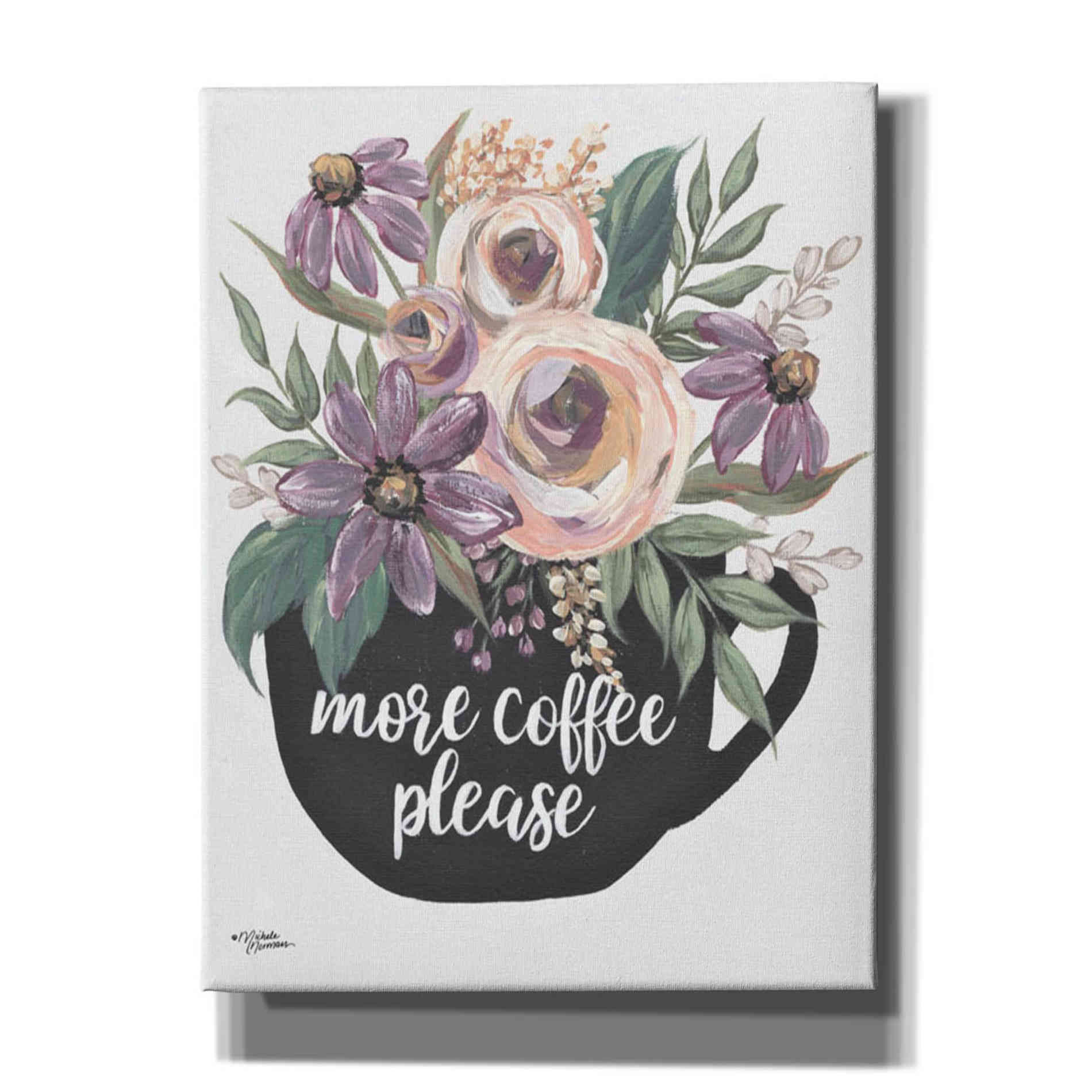 'More Coffee Please' by Michele Norman, Canvas Wall Art,Size C Portrait