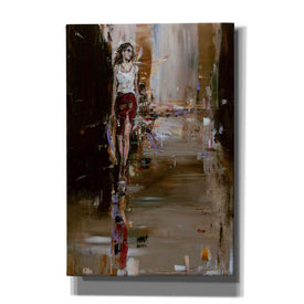 'Down Town' by Oscar Alvarez Pardo, Canvas Wall Art