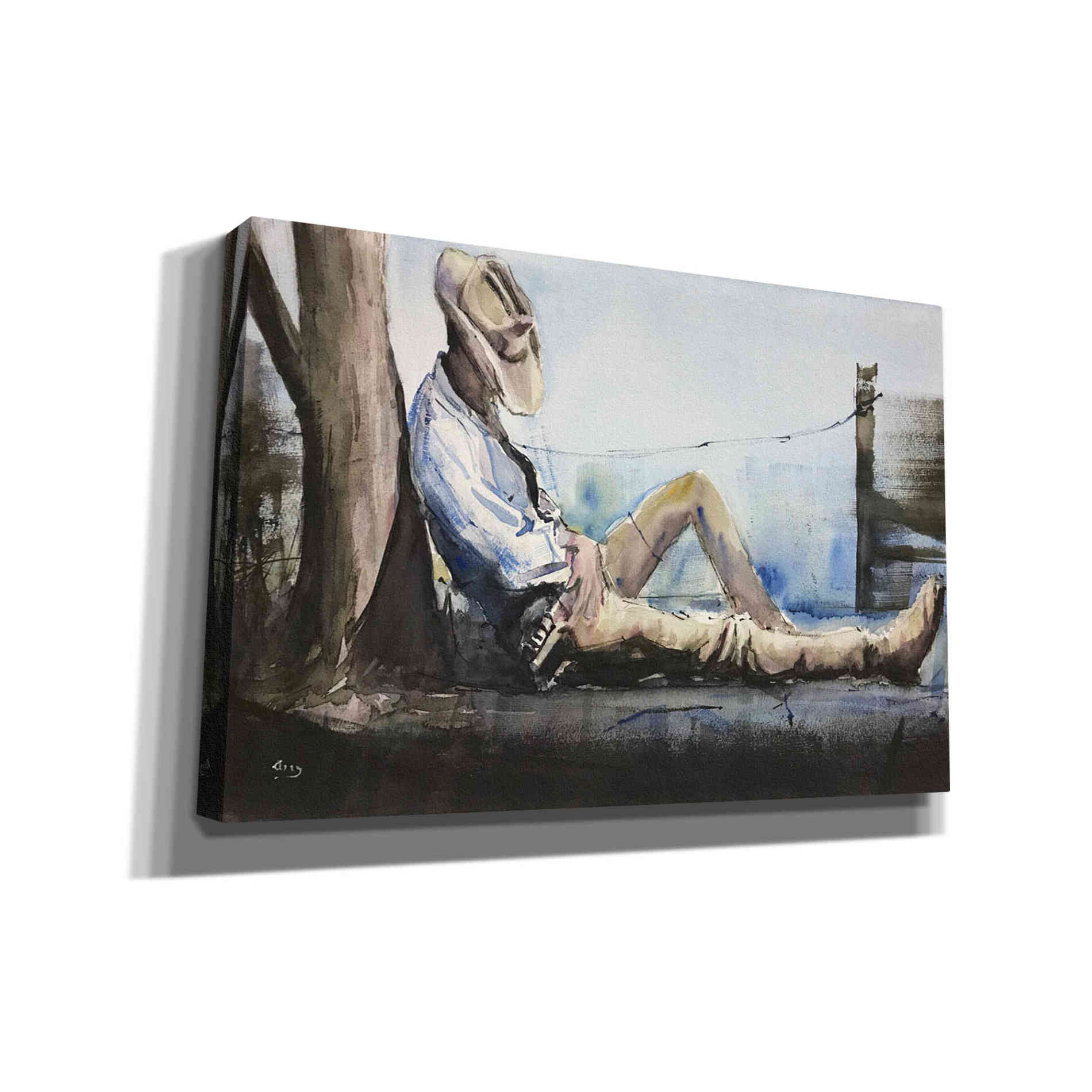 'Nap Time' by Oscar Alvarez Pardo, Canvas Wall Art