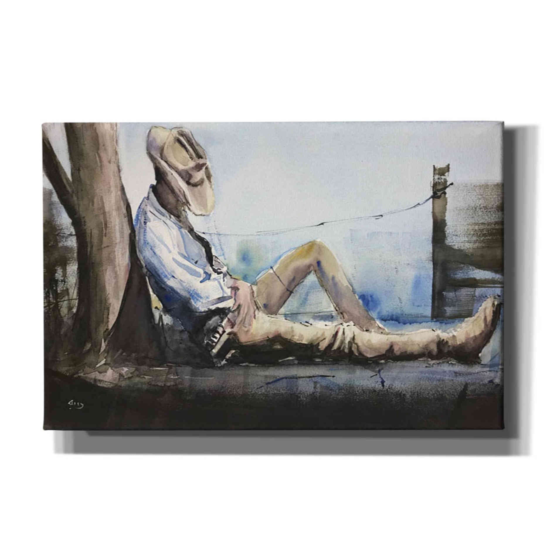 'Nap Time' by Oscar Alvarez Pardo, Canvas Wall Art