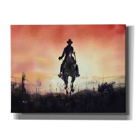 Image of 'Sunrise Rider' by Oscar Alvarez Pardo, Canvas Wall Art