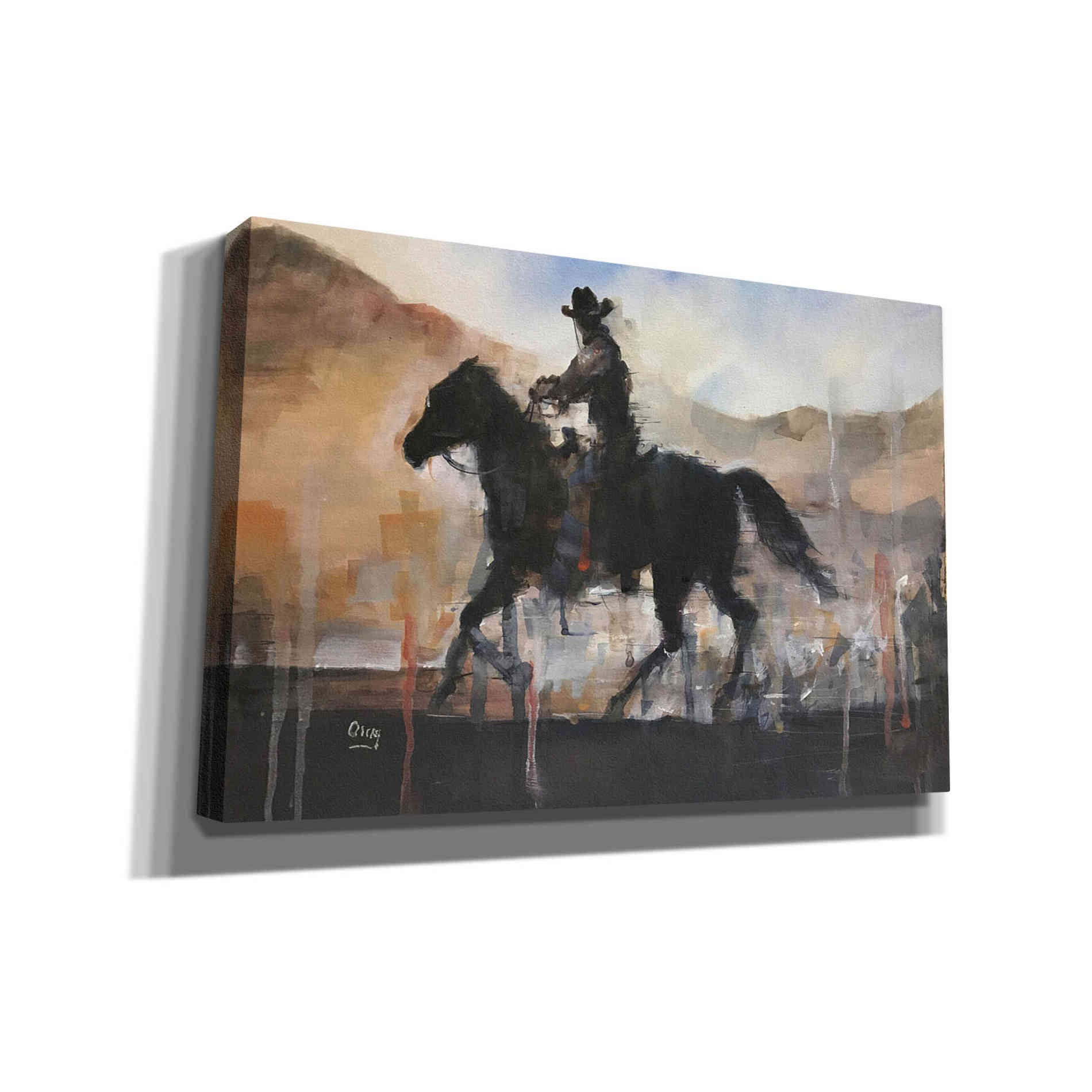 'The Chase' by Oscar Alvarez Pardo, Canvas Wall Art
