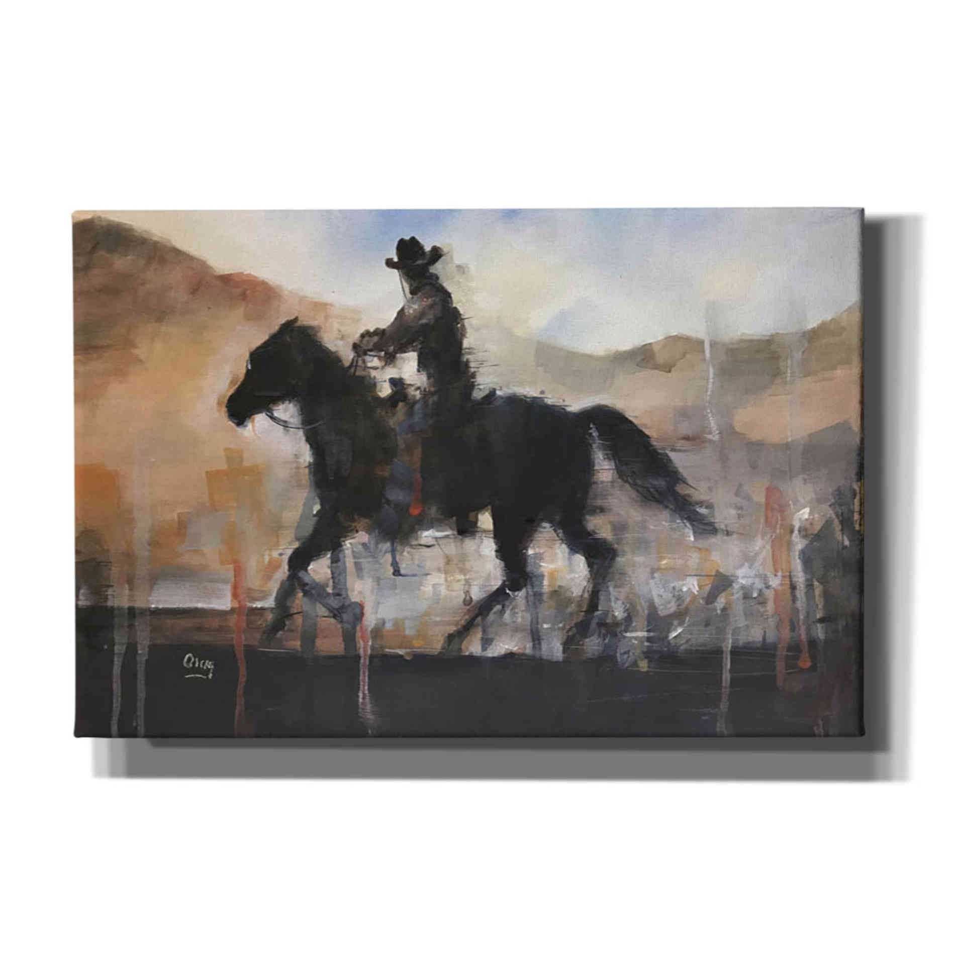 'The Chase' by Oscar Alvarez Pardo, Canvas Wall Art