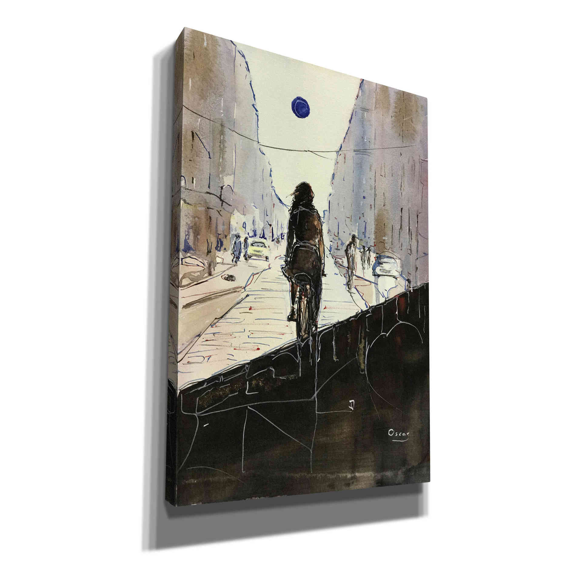 'The Divide' by Oscar Alvarez Pardo, Canvas Wall Art