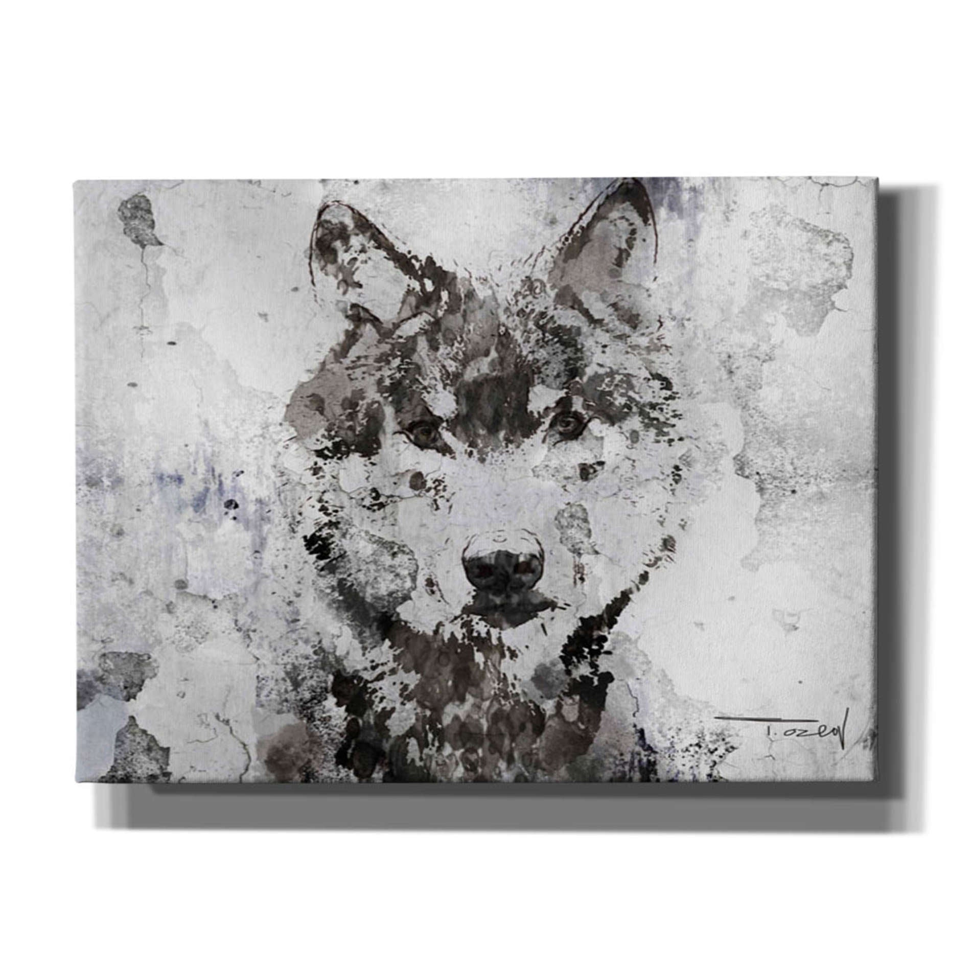 'Rustic Wolf Portrait 3' by Irena Orlov, Canvas Wall Art