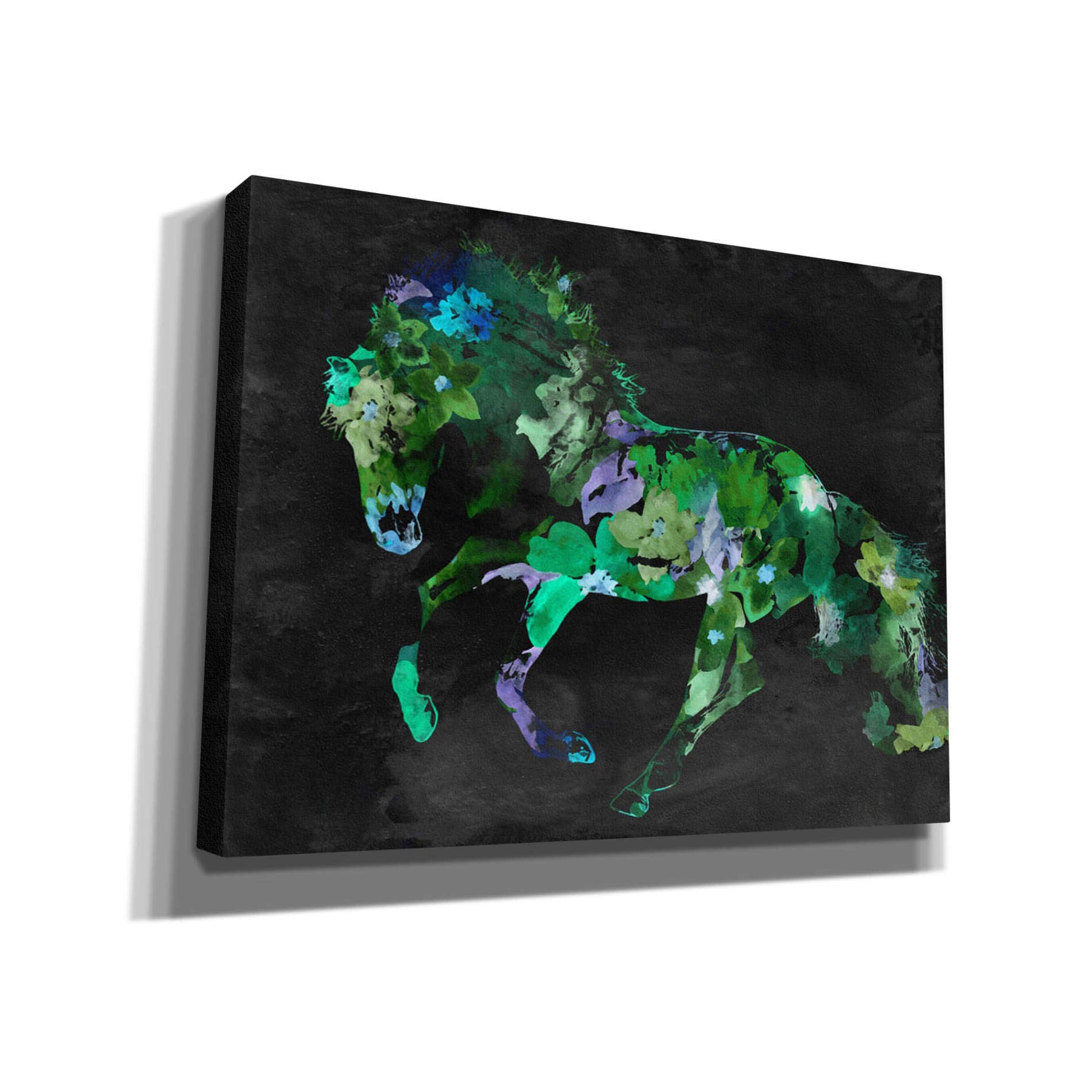 'Beautiful Floral Horse 2-3' by Irena Orlov, Canvas Wall Art