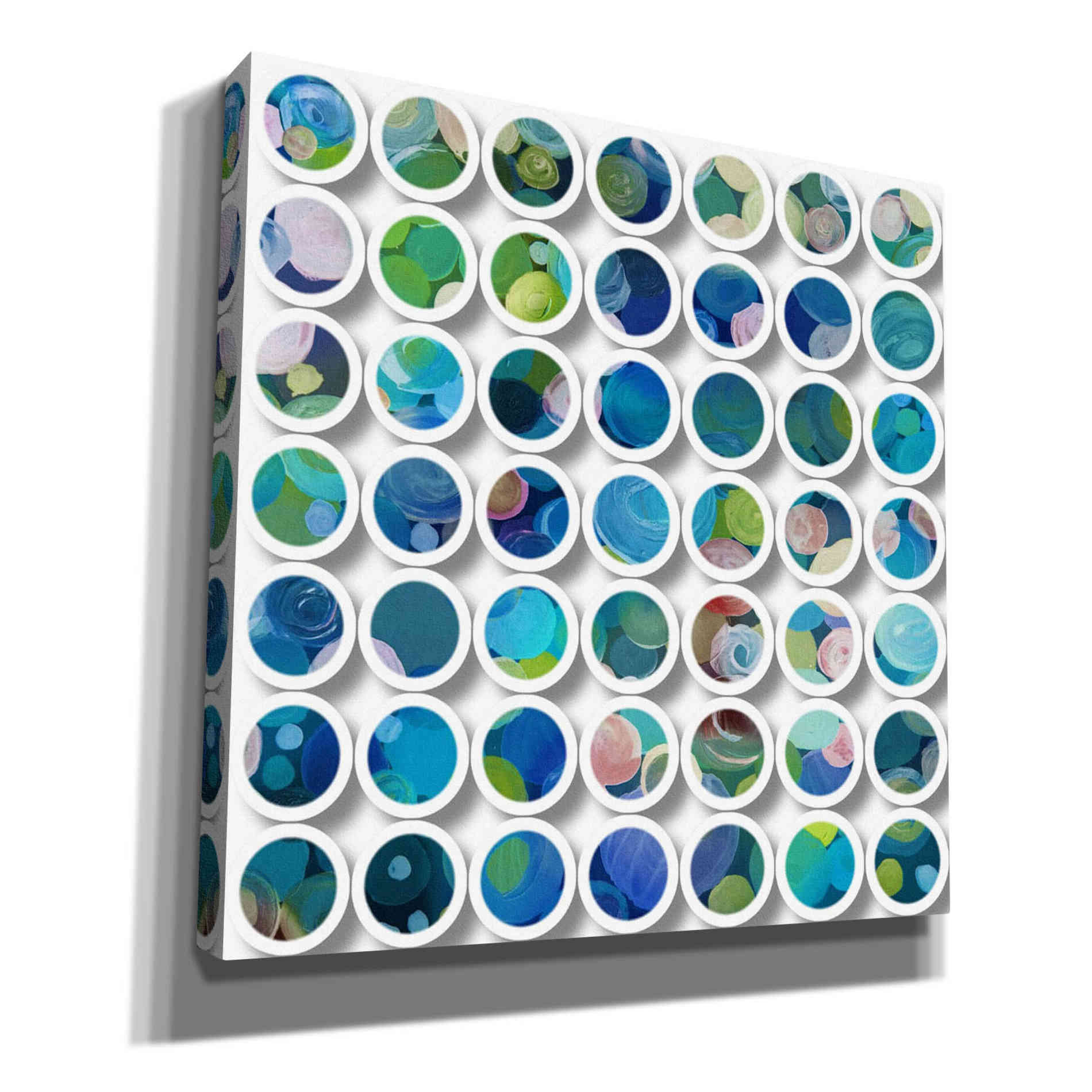 'Industrial Mixed Media Circles' by Irena Orlov, Canvas Wall Art