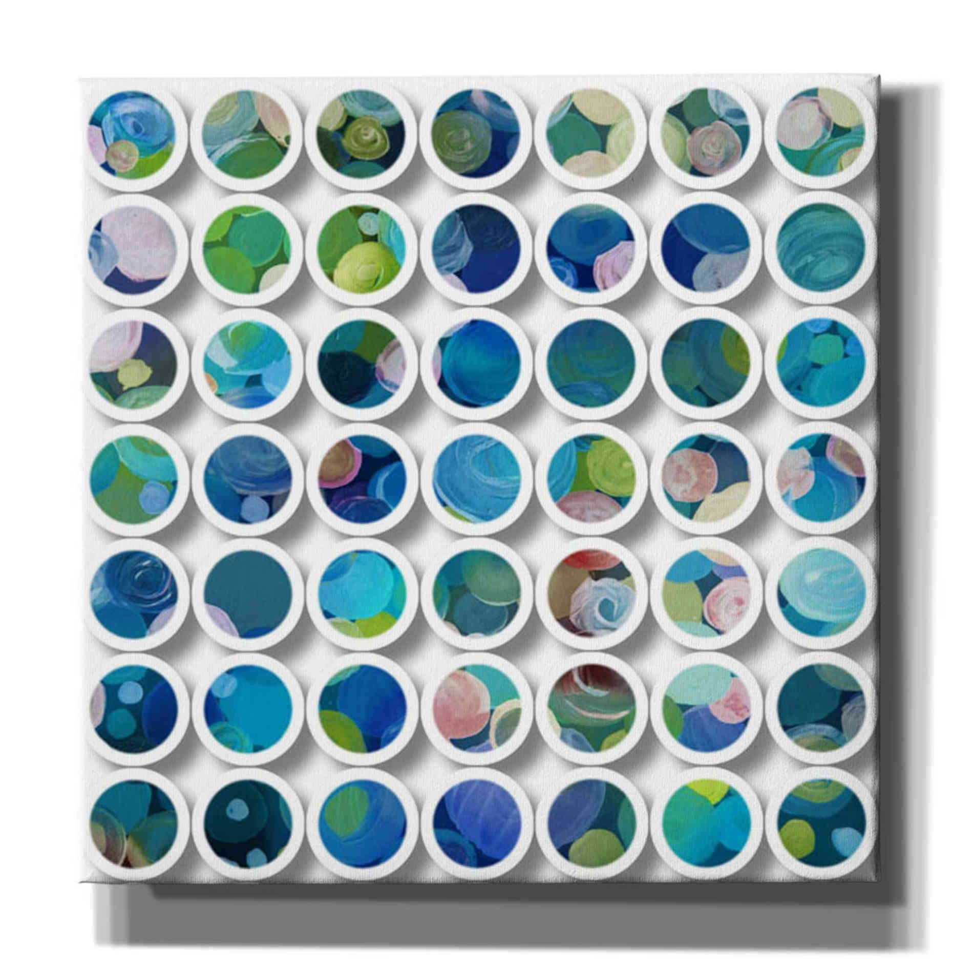 'Industrial Mixed Media Circles' by Irena Orlov, Canvas Wall Art