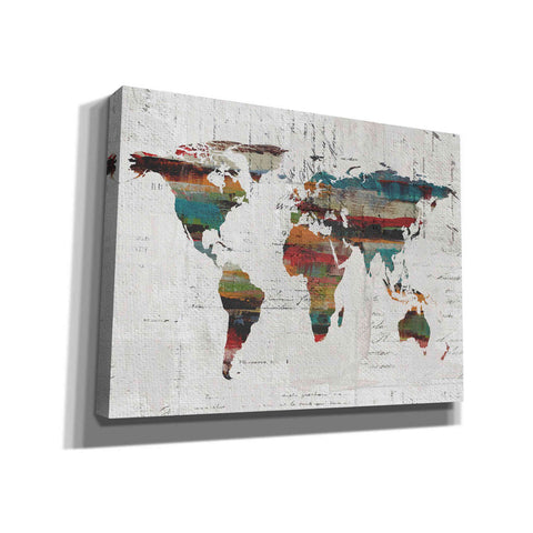 Image of 'Painted World Map IV' by Irena Orlov, Canvas Wall Art
