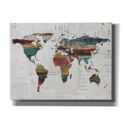 Image of 'Painted World Map IV' by Irena Orlov, Canvas Wall Art