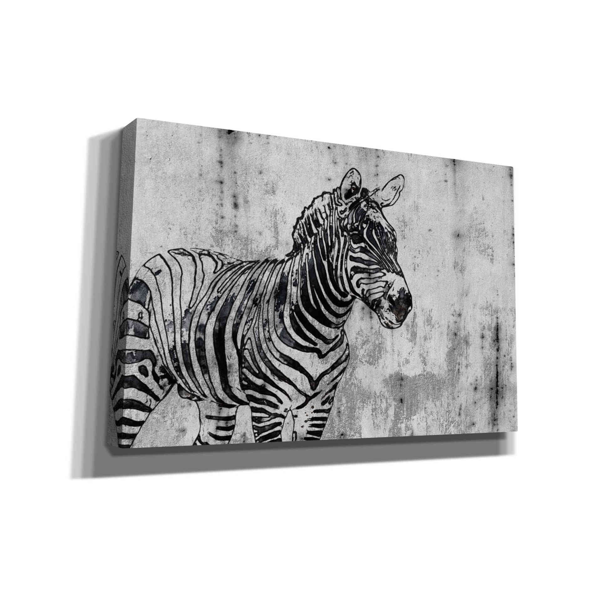 'Rustic Zebra 1' by Irena Orlov, Canvas Wall Art