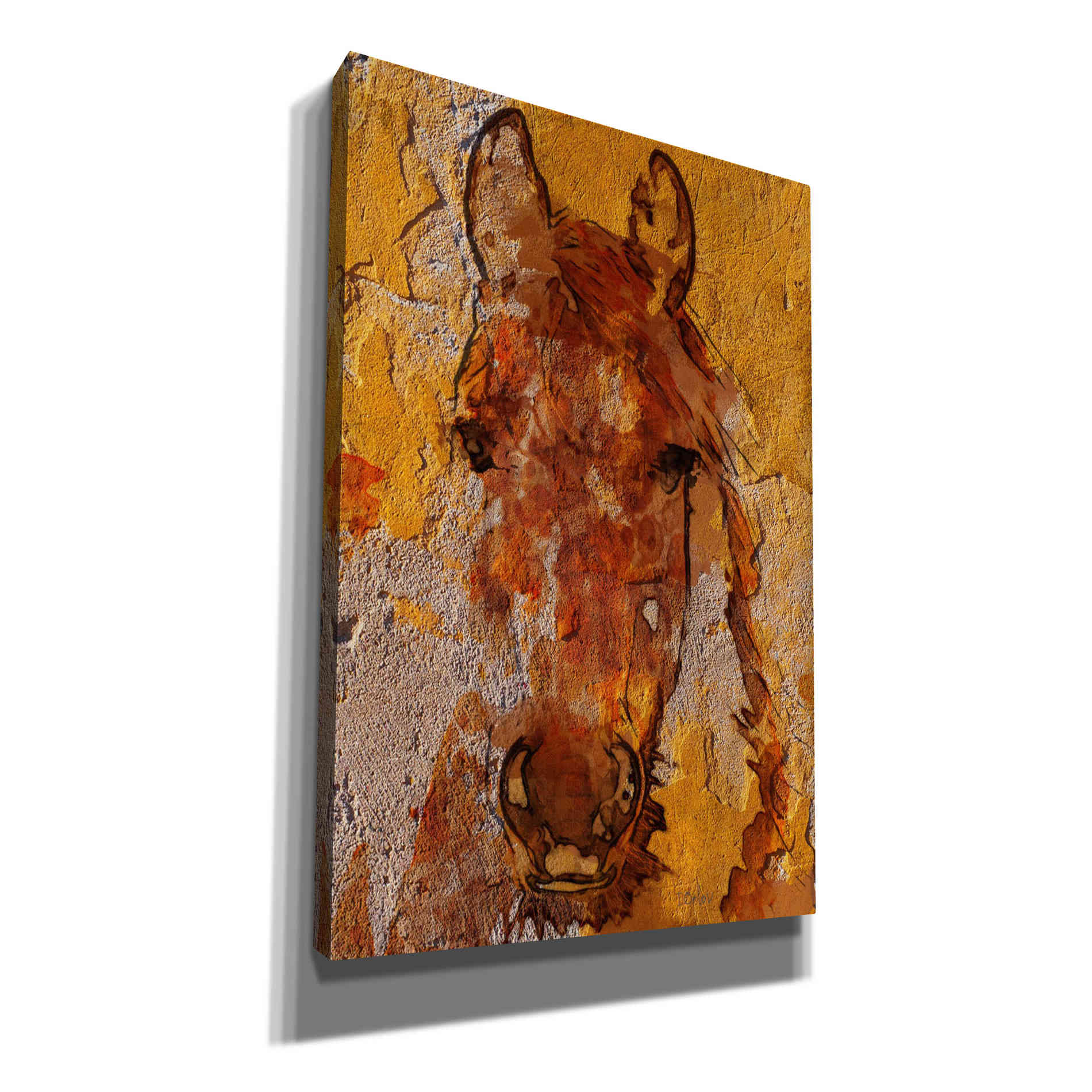 'Yellow Horse' by Irena Orlov, Canvas Wall Art
