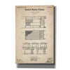 'Drying Machine Blueprint Patent Parchment' Canvas Wall Art,Size A Portrait