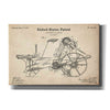 'Corn Harvester Blueprint Patent Parchment' Canvas Wall Art,Size A Landscape