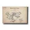 '3D Printer Blueprint Patent Parchment' Canvas Wall Art,Size A Landscape