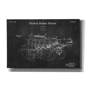 'Dump Truck Blueprint Patent Chalkboard' Canvas Wall Art,Size A Landscape