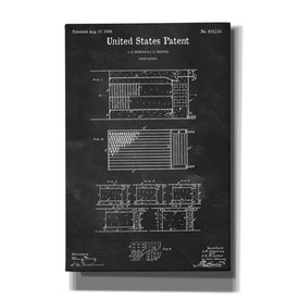 'Drying Machine Blueprint Patent Chalkboard' Canvas Wall Art,Size A Portrait