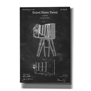 'Photographic Camera Blueprint Patent Chalkboard' Canvas Wall Art,Size A Portrait