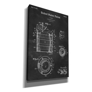 'Beer Container and Cooler Blueprint Patent Chalkboard' Canvas Wall Art,Size A Portrait