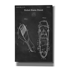 'Ballet Slippers Blueprint Patent Chalkboard' Canvas Wall Art,Size A Portrait