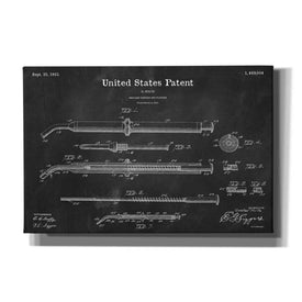 'Amalgam-Dentist Equipment Blueprint Patent Chalkboard' Canvas Wall Art,Size A Landscape