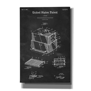 'Barbecue Blueprint Patent Chalkboard' Canvas Wall Art,Size A Portrait