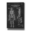 'Anatomical Skeleton Blueprint Patent Chalkboard' Canvas Wall Art