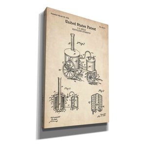 Distillery Apparatus Blueprint Patent Parchment' Canvas Wall Art