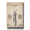 'Barber Pole Blueprint Patent Parchment' Canvas Wall Art