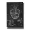 'Baseball Glove, 1971, Blueprint Patent Chalkboard' Canvas Wall Art