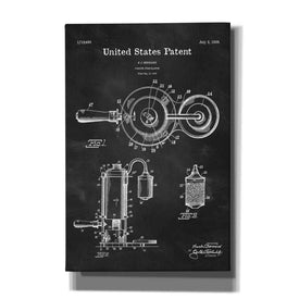 'Coffee Percolator Blueprint Patent Chalkboard' Canvas Wall Art