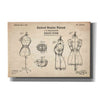 'Dress Form Blueprint Patent Parchment' Canvas Wall Art