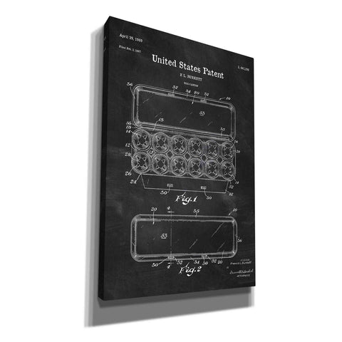 Image of 'Egg Carton Blueprint Patent Chalkboard' Canvas Wall Art