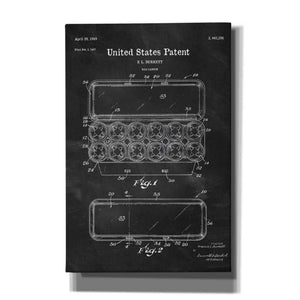 'Egg Carton Blueprint Patent Chalkboard' Canvas Wall Art