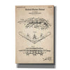 'Tripod Flying Boat Blueprint Patent Parchment' Canvas Wall Art