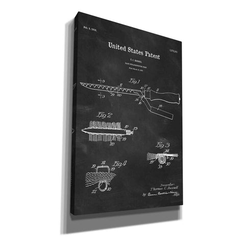 Image of 'Hair Straightening Iron Blueprint Patent Chalkboard' Canvas Wall Art