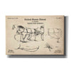 'Lasso for Horses Blueprint Patent Parchment' Canvas Wall Art