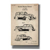 'Luxury Automobile Blueprint Patent Parchment' Canvas Wall Art