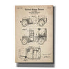 'Military Vehicle Blueprint Patent Parchment' Canvas Wall Art