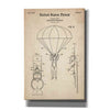 'Parachute Release Blueprint Patent Parchment' Canvas Wall Art