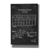 'Piano Keys Blueprint Patent Chalkboard' Canvas Wall Art