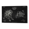 'Printing Press Blueprint Patent Chalkboard' Canvas Wall Art