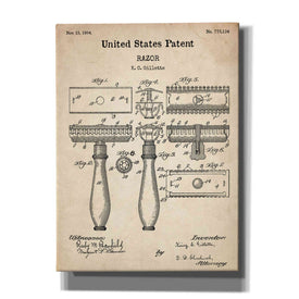'Razor Vintage Patent' Canvas Wall Art