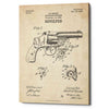 'Revolver Blueprint Patent Parchment' Canvas Wall Art
