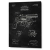 'Revolver Blueprint Patent Chalkboard' Canvas Wall Art
