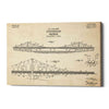 'Suspension Bridge Blueprint Patent Parchment' Canvas Wall Art